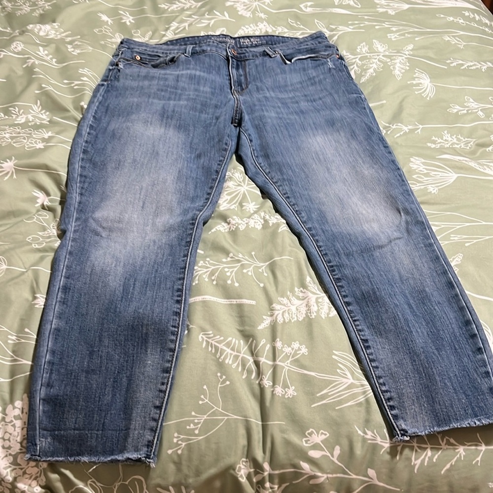 Blue jeans, medium blue, high rise, ankle, skinny, Signature Levi Strauss & Co.